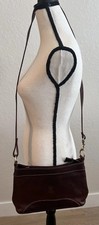 Vera Pelle Made In Italy Brown Genuine Leather Shoulder Bag Crossbody Purse