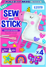 Unicorn Sewing Kit for Kids Ages 4-8, 4 Easy Projects, No-Mess Learn-To-Sew Arts