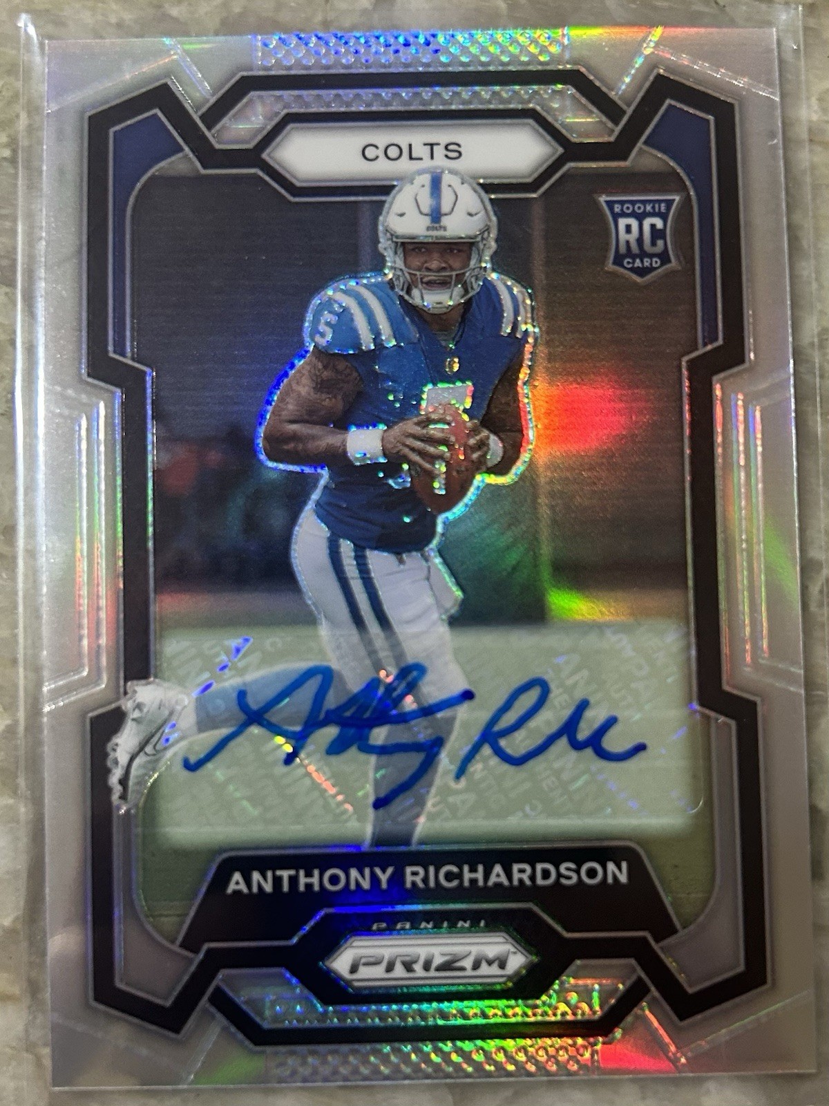 2023 Panini Prizm Rookies Silver Anthony Richardson #343 Rookie Auto RC