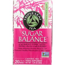 Triple Leaf Tea Sugar Balance Women'S Herbal 20 Bags Supplement