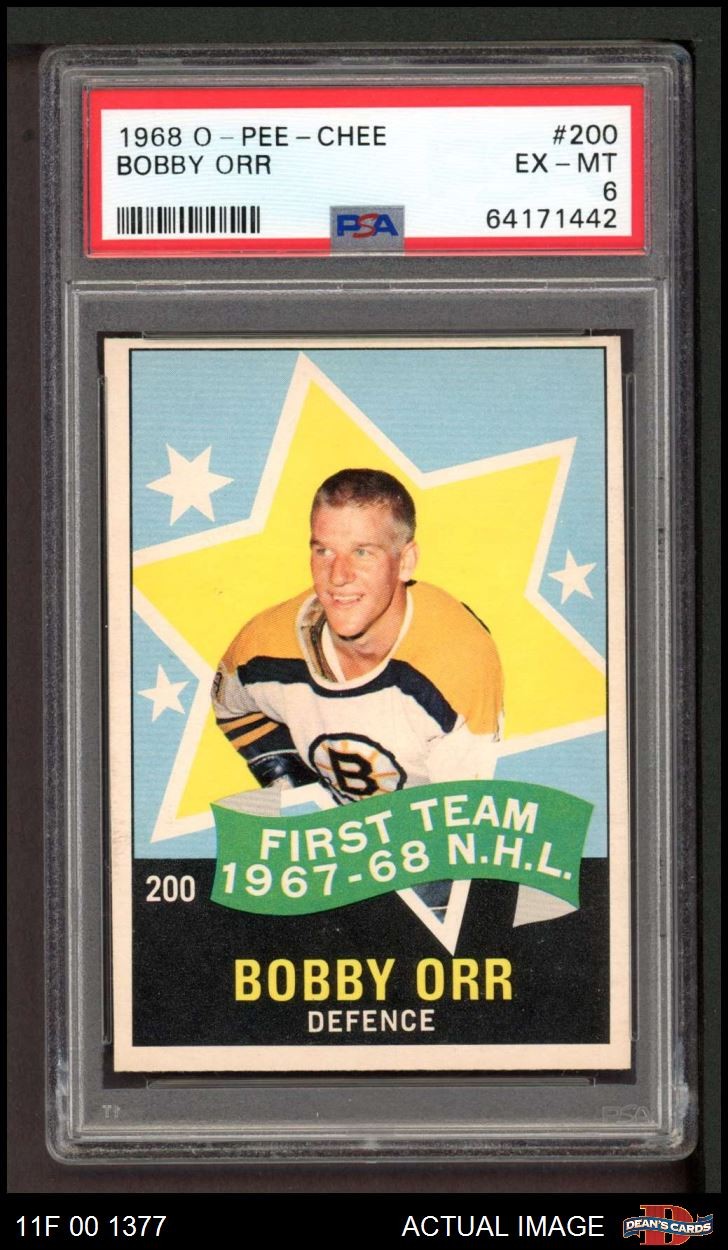 1968 O-Pee-Chee #200 Bobby Orr All-Star Bruins HOF PSA 6 - EX/MT