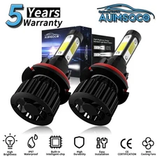 2x 9004 HB1 LED Headlight Bulbs High Low Beam Kit Super Bright 1000000LM 10000K