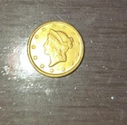gold coin type 1 liberty head gold dollar 1852.