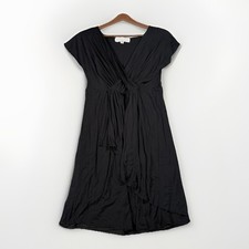 Ann Taylor Loft Short Sleeve V Neck Plunge Little Black Dress Size Medium (A30)