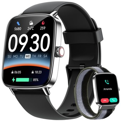 Smart Watch for Women Men, 1.85'' HD AMOLED Fitness Tracker (Answer/Call) with...