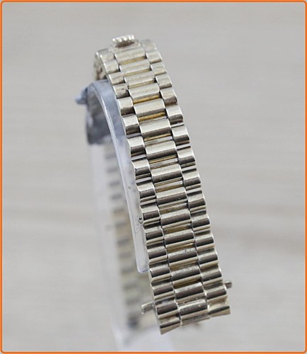 33.20Grams CUTOM MADE 18K Solid YellowGold 8570F Ladies 13mm President Bracelet - Picture 2 of 17