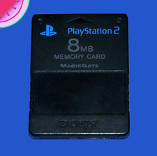 TESTED PS2 Playstation 2 Official MagicGate 8mb MEMORY CARD SCPH-10020 Black