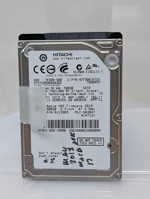 Hitachi Z7K500 HTS725050A9A362 500 GB 2.5'' SATA II Laptop Hard Drive