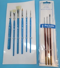 Princeton Select Artiste Brushes set of 6 & Atlas Red Sable brush set of 3