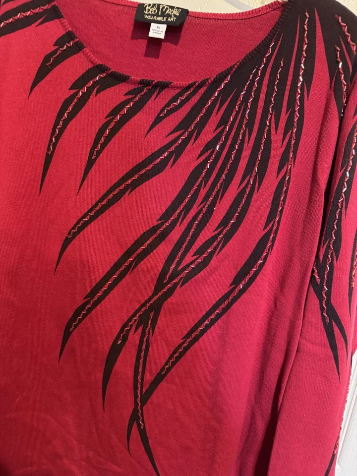 Bob Mackie Wearable Art BLING Mujer Talla Grande 1X Usado en Excelente Condición Foto 2 de 4