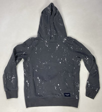 Abercrombie Fitch Paint Splatter Pullover Hoodie Women XS Gray