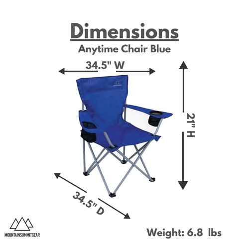 Anytime Chair for Camping, Sports, and The Outdoors w/Carry Bag, Camping Chai... - Picture 4 of 6