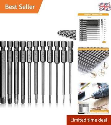 75 mm Torx Schraubendreher Bit Set - 11-tlg T6-T40 S2 Stahl Magnet Sechskant Bits