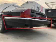 82-91 Jaguar XJS Complete Rear Black Bumper Assemblty w Chrome Trims As Shown
