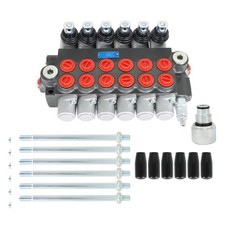 Hydraulic Monoblock Double Acting Control Valve,SAE11GPM+Conversion plug 6 Spool