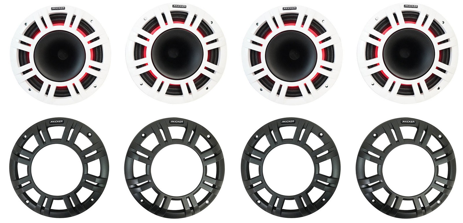 4 KICKER 48KMXL84 - 8 500-ваттных динамиков для морских судов со светодиодной подсветкой KMXL8 27879000₽