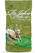 Dr John Hypoallergenic Wheat-Free Dry Dog Food 12.5kg Lamb with Rice 1.91 per kilo
