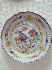 Assiette ancienne en faïence Rouen XIXe siècle. Diamètre 25 cm.