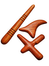 Thai Reflexology Massage Tool Set 3pcs Wooden Foot Hand Body Massage Sticks