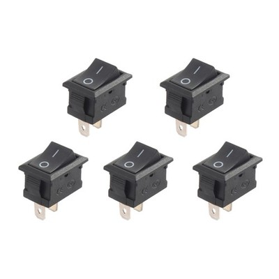 5Pcs Rocker Switch with On/Off Functionality, 2 Pin Position Snap, Suitable f...