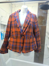 Ann Taylor Women  s Plaid Lined One-Button Blazer Jacket Size 8