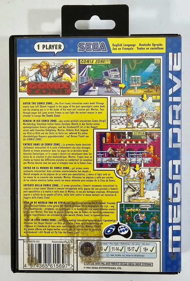 SEGA MEGA DRIVE Arcade Comic Brawler COMIX ZONE dt. PAL Comicstrip Adventure - Bild 2 von 4