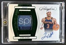 2024-25 Panini Flawless Josh Hart 2023 Patch Auto Emerald #/5 Knicks