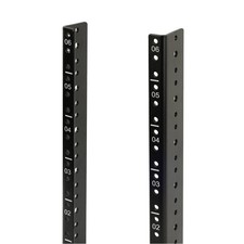 Tecmojo 6U Vertical Rack Rail Pair Kit DIY Rails Rail, Black