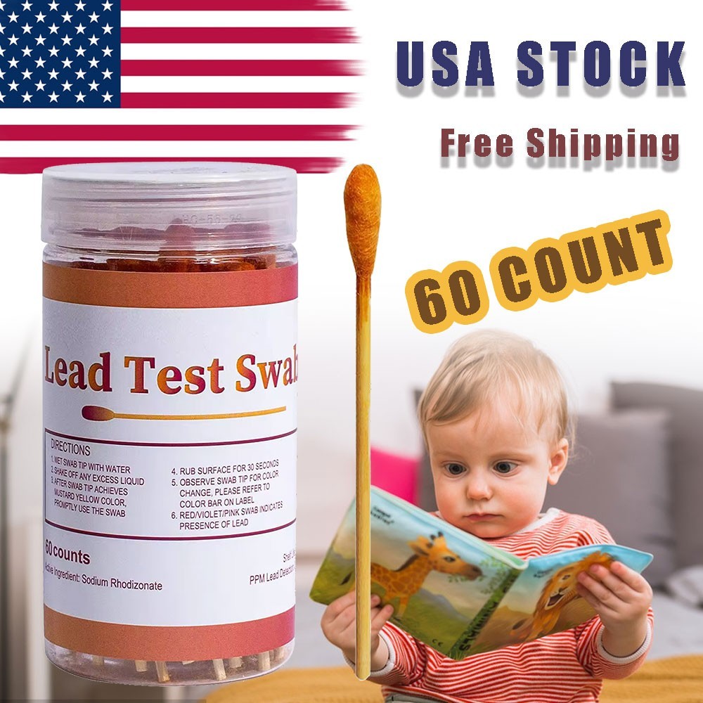 MERYDI-60pcs Lead Test Swabs - Instant Lead Test Quick Lead Paint Test Kit Home