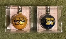 Vintage Navy Midshipmen Christmas Ornament Set Of 2