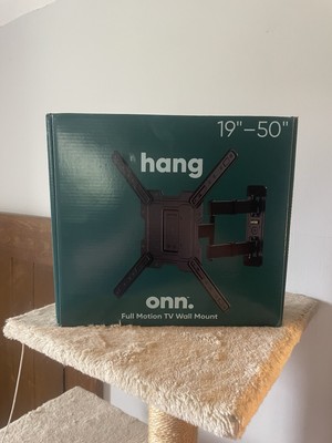 onn. Full Motion TV Wall Mount for 19'' to 50'' TVs, up to 15° Tilting