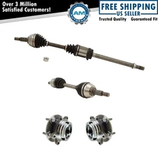 Front CV Axle Shafts & Wheel Hub Bearing Assemblies Set of 4 for Nissan Maxima