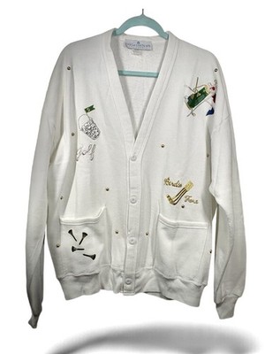 Vintage Golf Club Golfing Cotton Cardigan Sweatshirt La Costa Spa Embroidery M