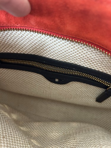 $598 Tory Burch Gemini Link Cutout Suede Shoulder Bag MINT Fall NEVER USED - Picture 11 of 15