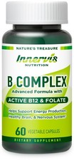 Bioactive B Complex with Active B12  Folate   Supports Energy, Brain  Ne