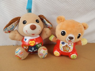 VTech Cuddle & Sing PUPPY Rhythm Bear Musical Educational Lot ABC Numbers