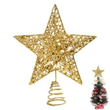 Mini Star Tree Topper Gold Small Christmas Tree Topper Metal Xmas Small Star for