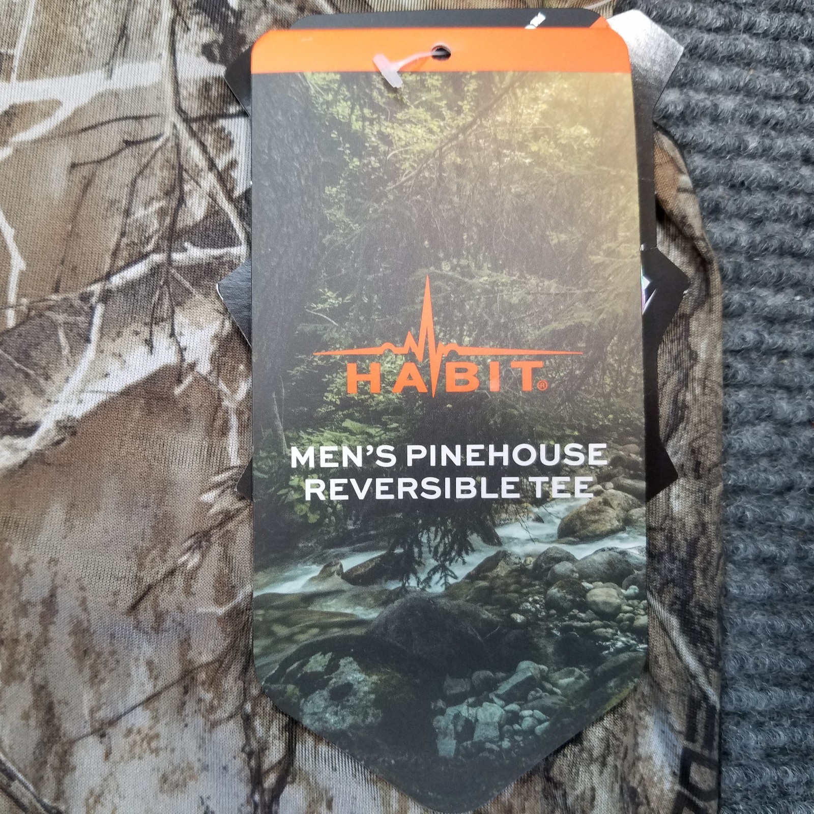 Habit Scent Factor Shirt Mens Medium M Brown Realtree Edge Camouflage Reversible