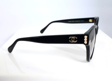 New CHANEL Sunglasses 5482 Women Frames Black Gold Pearl Authentic With Box