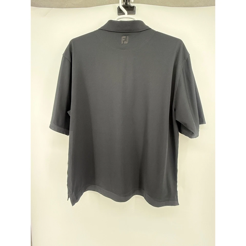 FootJoy Sea Island Resort Mens Golf Polo Shirt Performance Black XL Wicking - Image 4 of 4