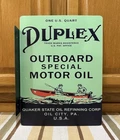 Duplex Outboard Motor Oil Flange Sign Boat Parts Fish Vintage Style Wall Decor