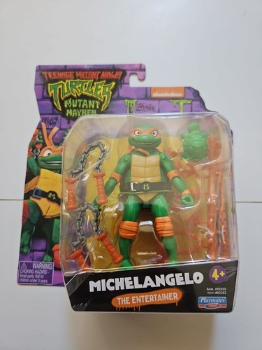 Teenage Mutant Ninja Turtles Mutant Mayhem Michaelangelo Entertainer Figur - Bild 2 von 5