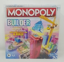 Monopoly Builder Board Game Kids Family Strategy Game Hasbro Sealed New