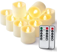 Homemory 24Pack 400+ Hour Timer Remote 24Pack, Ivory Base (Warm White Light) 