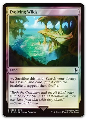 Evolving Wilds (Surge Foil) #389 (NM) Final Fantasy FIC Magic MTG
