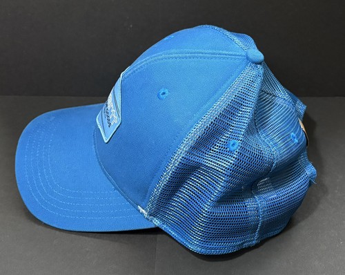 New Carhartt Blue Canvas Mesh-Back Quality Patch Cap One Size Adjustable Fit - Picture 2 of 6