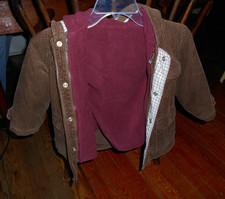 Janie  Jack Toddler Size 2-3T "Young Chap" 2Pc Brown Corduroy Jacket  Liner