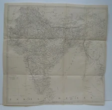 19" x 19" 1857 Railway Map of India lithograph by James Wyld - Royal Geographer