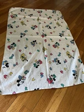 Vintage Disney Babies Baby Mickey Minnie Pluto Receiving Baby Blanket Colorful