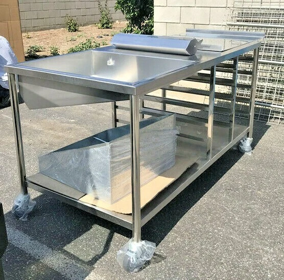 NOVO 66" Mesa Donuts Estação de Trabalho Vidros Dipper Panela de Açúcar Cesta Inferior NSF - Imagem 4 de 4